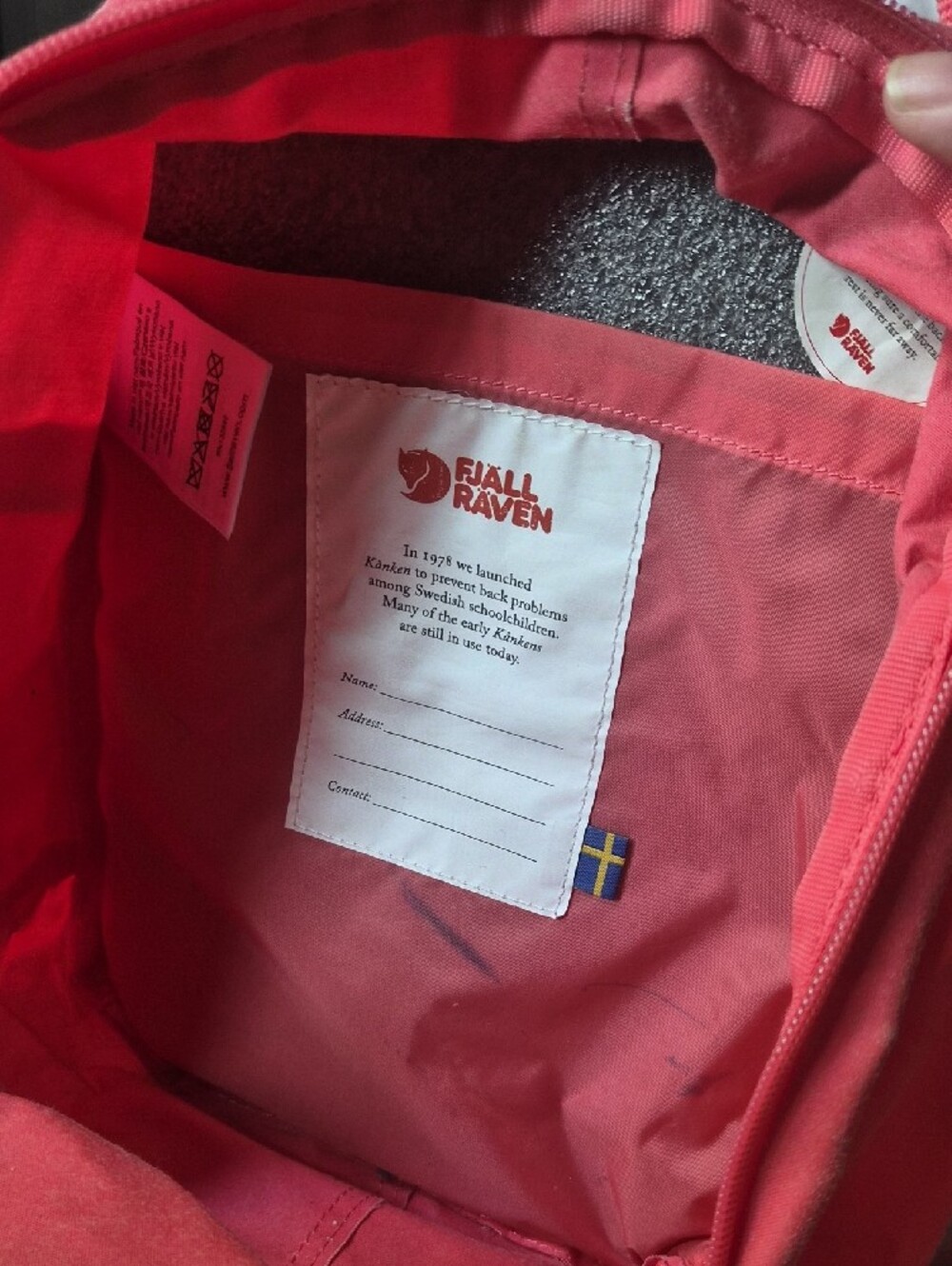 Fjallraven Kanken Mini Backpack Pink Coral - Picture 3 of 8